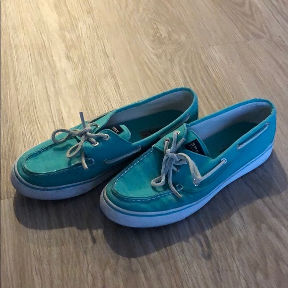 teal sperrys